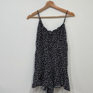 Aéropostale Black and White Flower Romper
